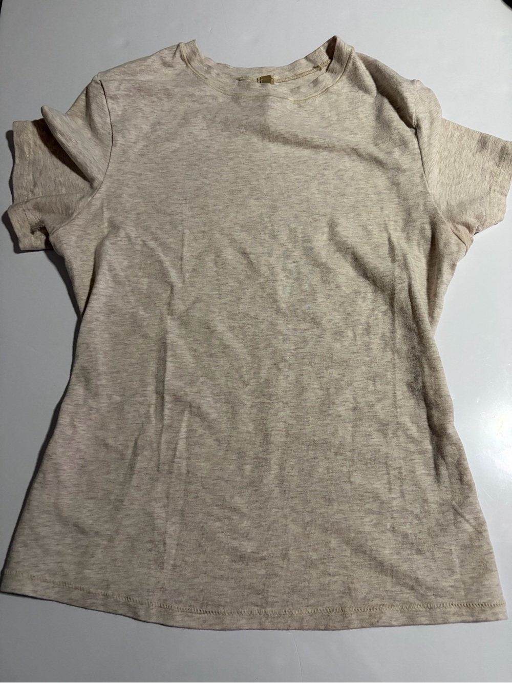SKIMS Heather Beige T-Shirt, Size M